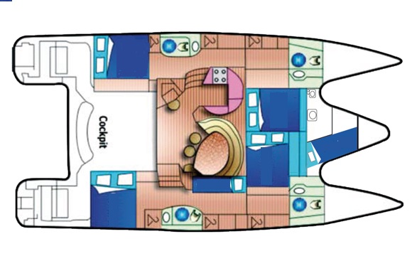 Charter Yachtcharter Katamaran Privileg49 7